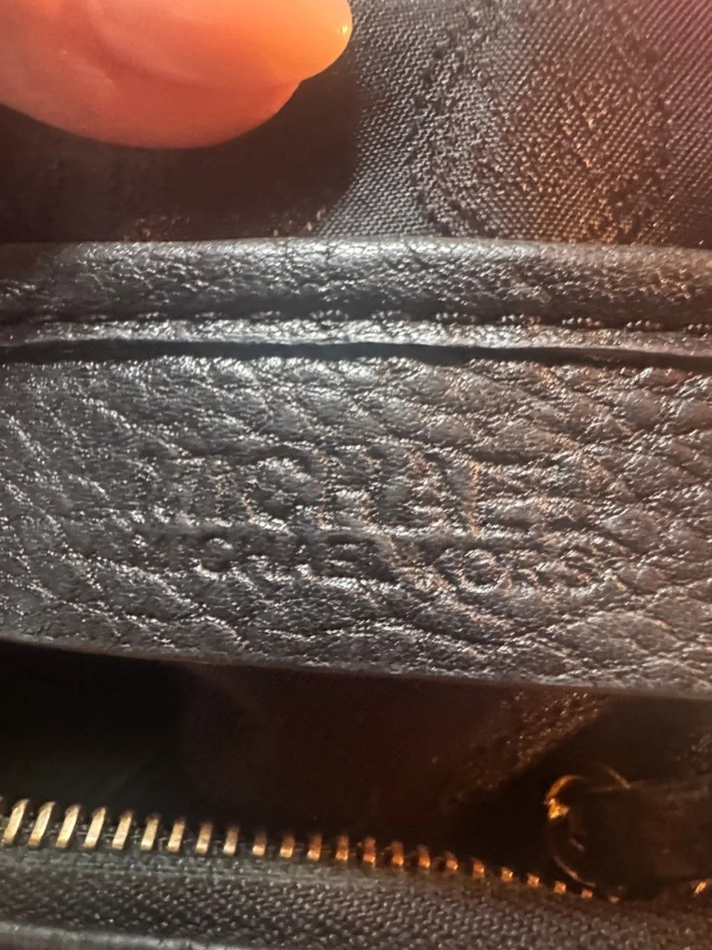 Michael Kors Black Saffiano Satchel with Gold Hardware and Chain - Picture 5 of 5